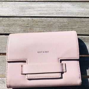 Matt & Nat vegan fold over wallet - vintage pink